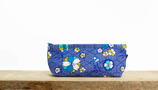 Small Zipper Pouch - Kobe Blue
