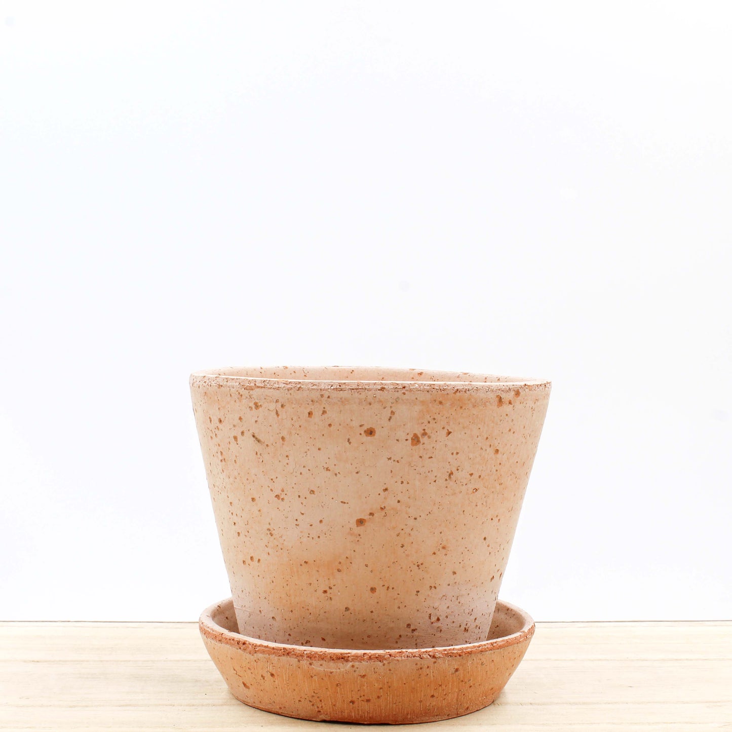 Julie Terracotta Pot and Saucer 12cm