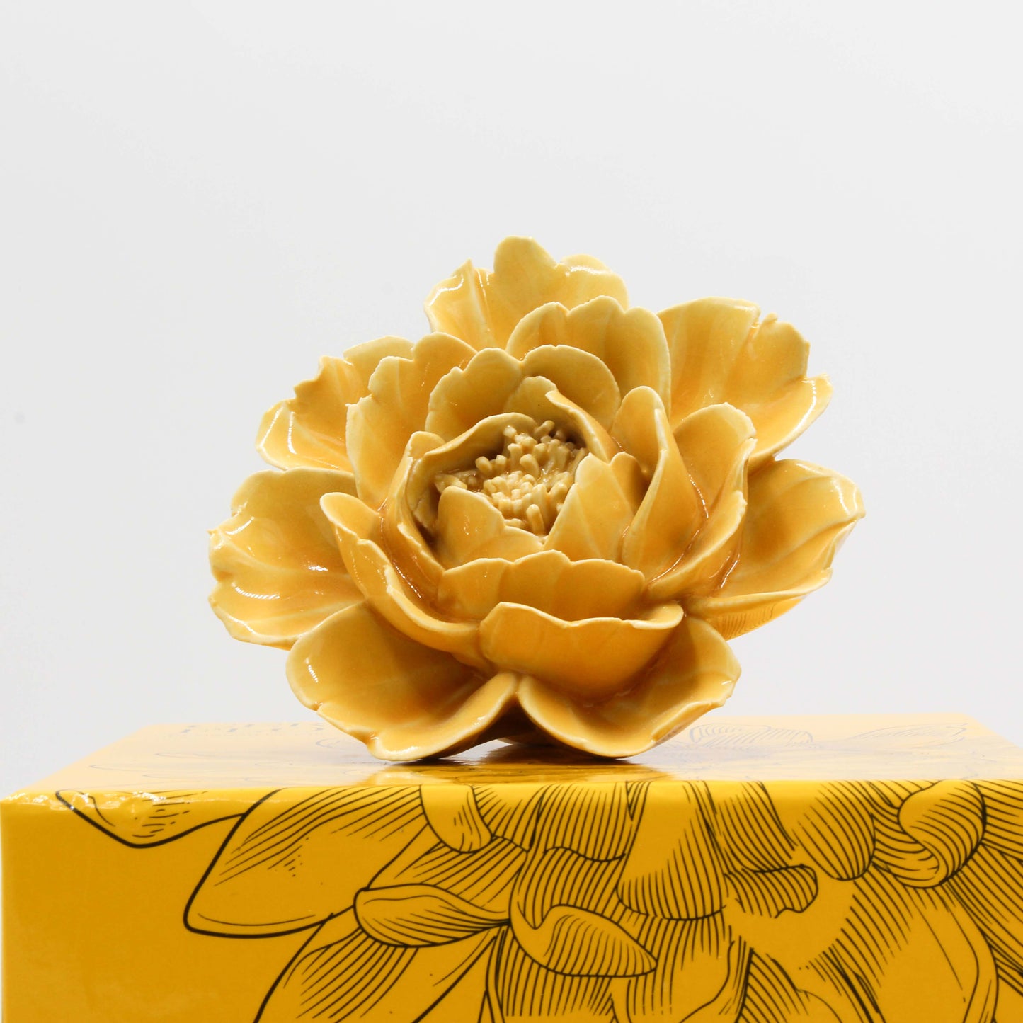 Ceramic Flower - Yellow Rose