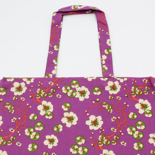 Cotton Tote Bag - Blossom Purple