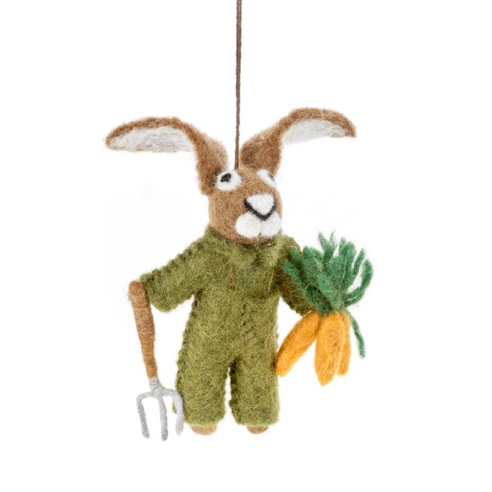 Gordon the Gardening Hare Hanging Decoration