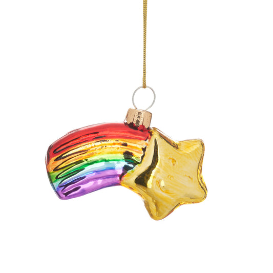 Rainbow Shooting Star Bauble