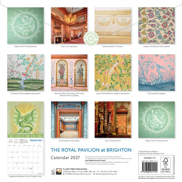 Royal Pavilion Brighton Wall Calendar 2027