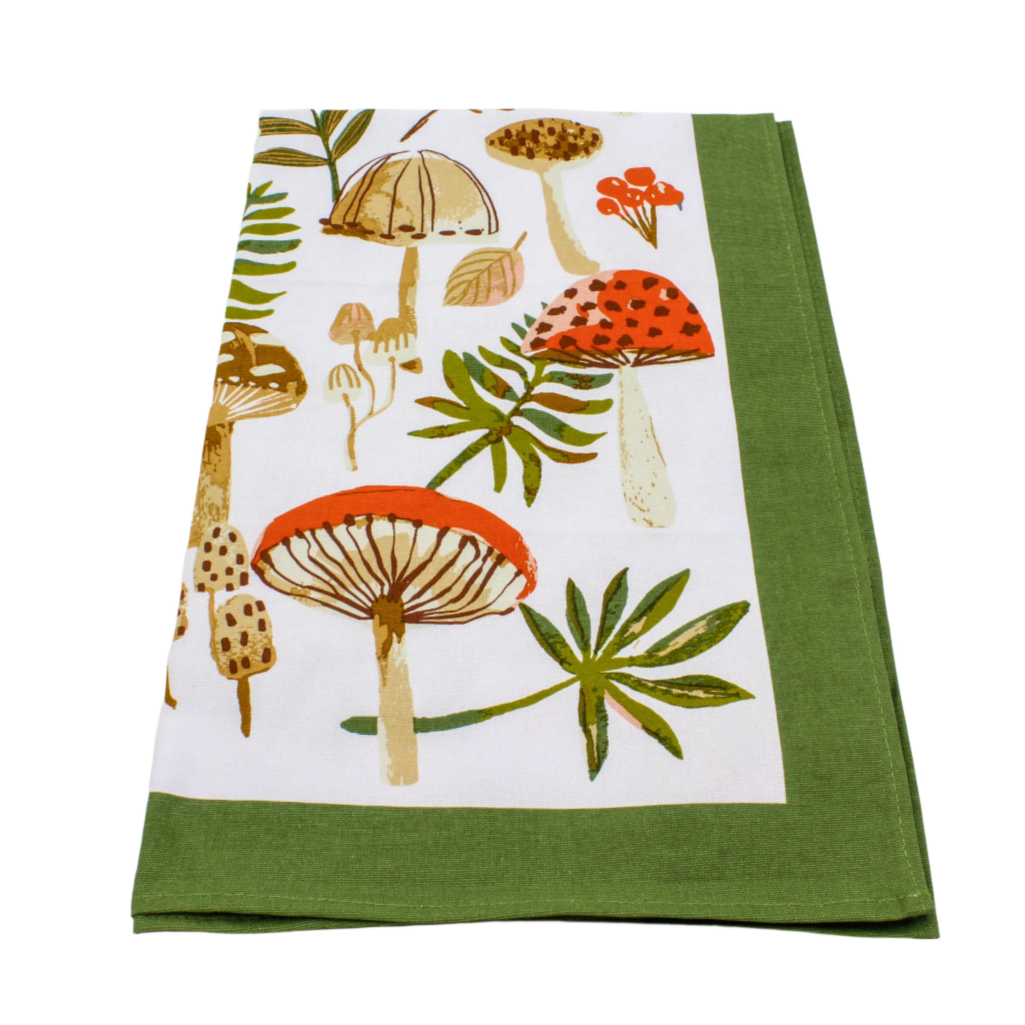 Cotton Tea Towel - Mushrooms