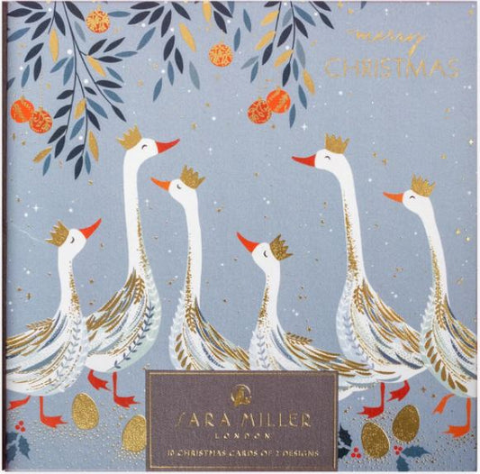 12 Days of Christmas & Geese 10 Pack Christmas Cards