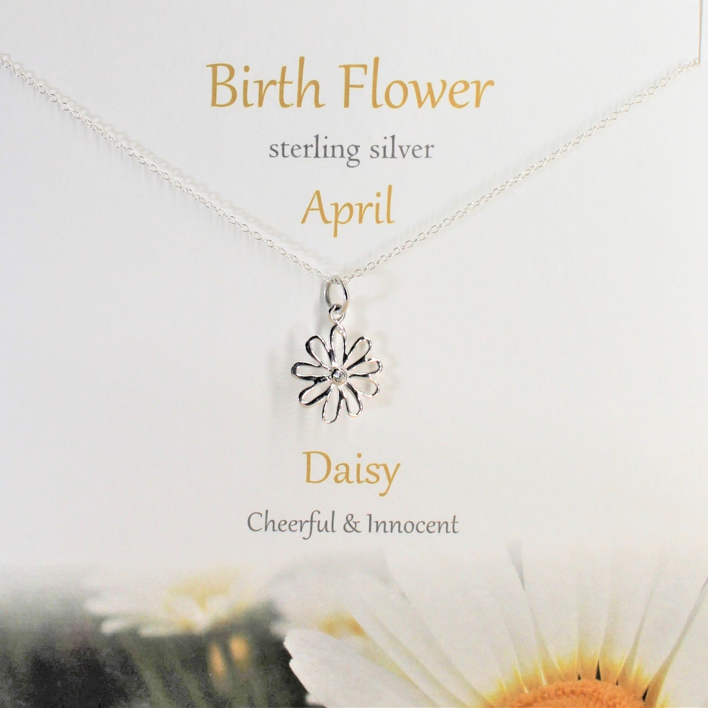 Birth Flower Pendant April - Daisy