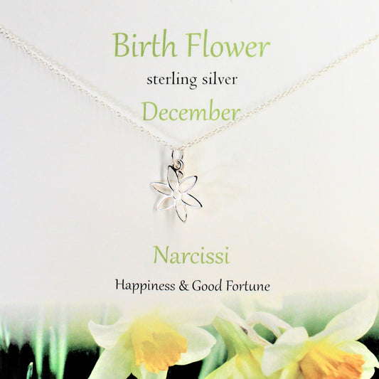 Birth Flower Pendant December - Narcissi