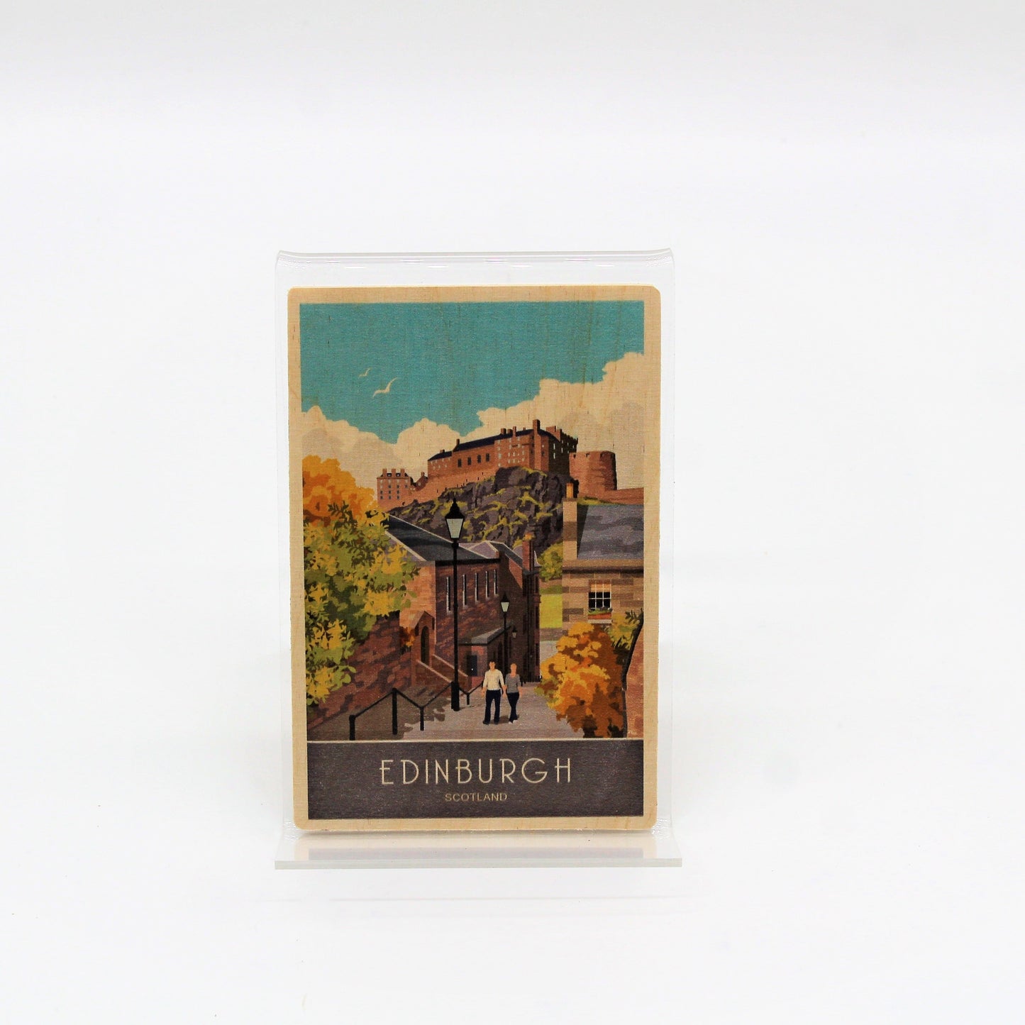 Wooden Postcard: Edinburgh Castle