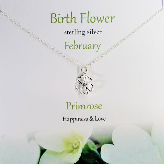Birth Flower Pendant February - Primrose