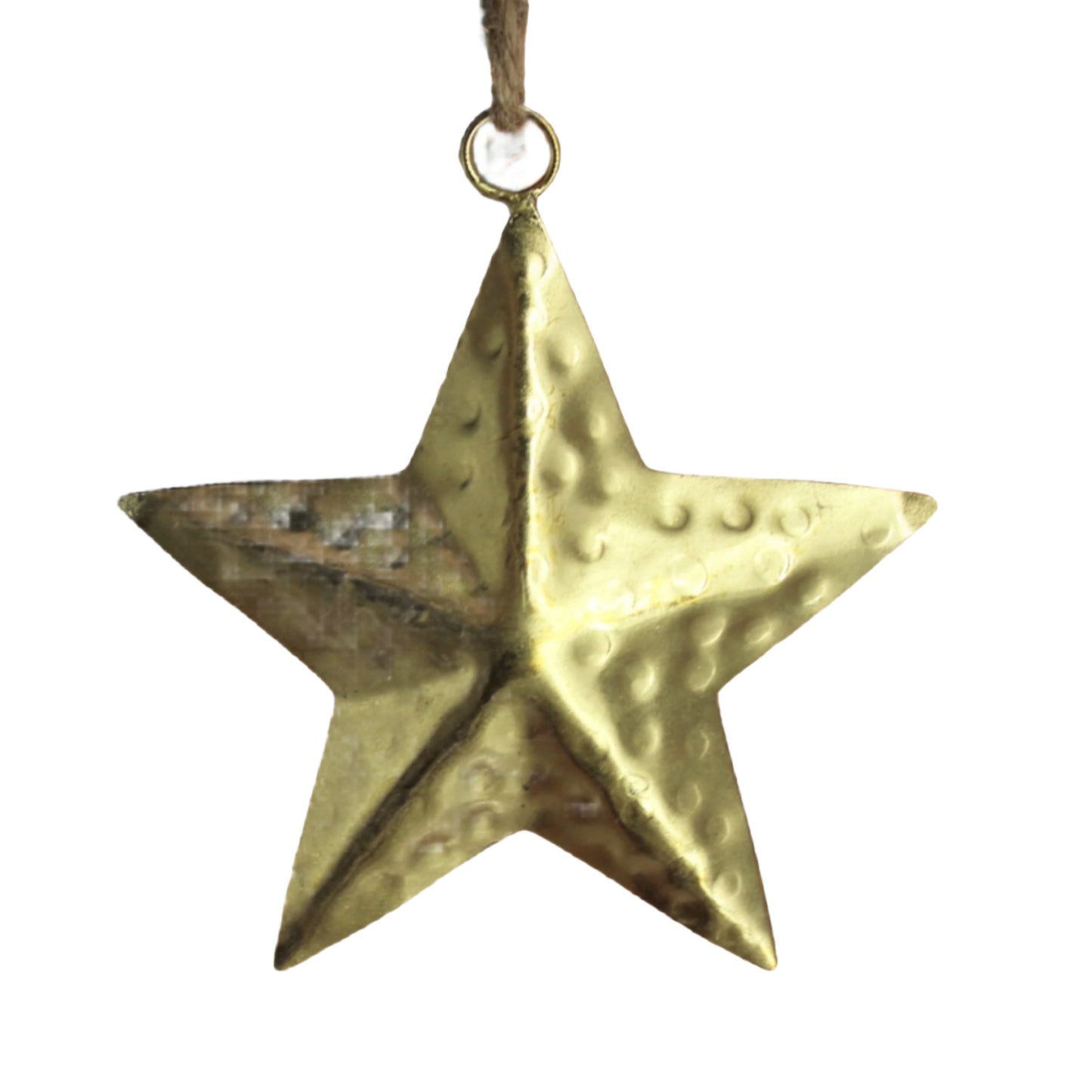 Hammered Iron Star - Gold