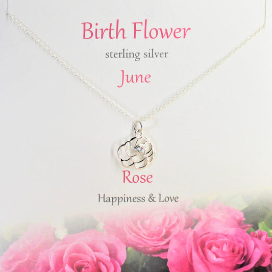 Birth Flower Pendant June - Rose