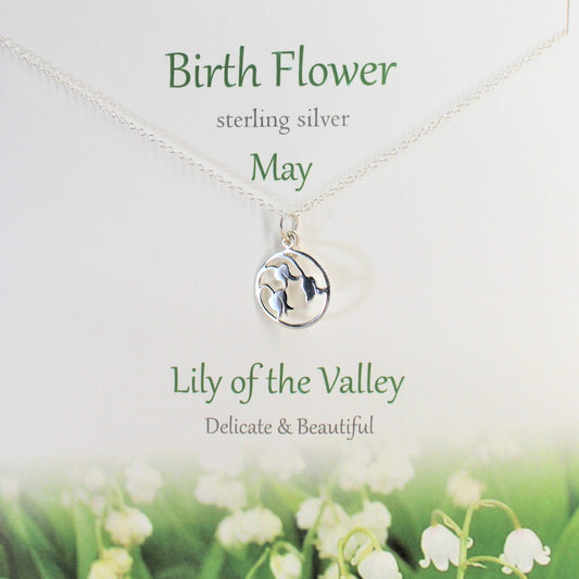Birth Flower Pendant May - Lily of the Valley