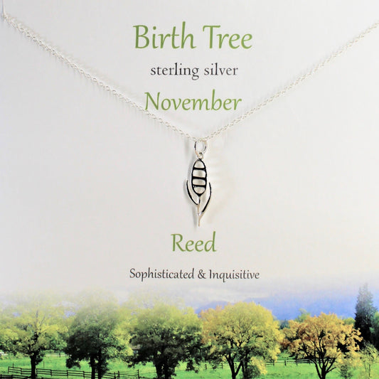 Birth Tree Pendant November- Reed