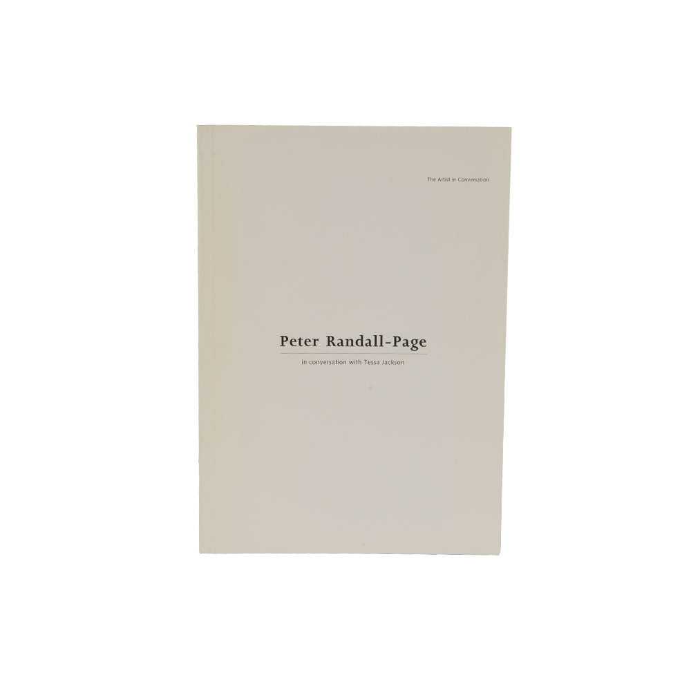 A white paperback book titled 'Peter Randall-Page' with a minimalist design, featuring the author's name and a subtle pattern on the cover.