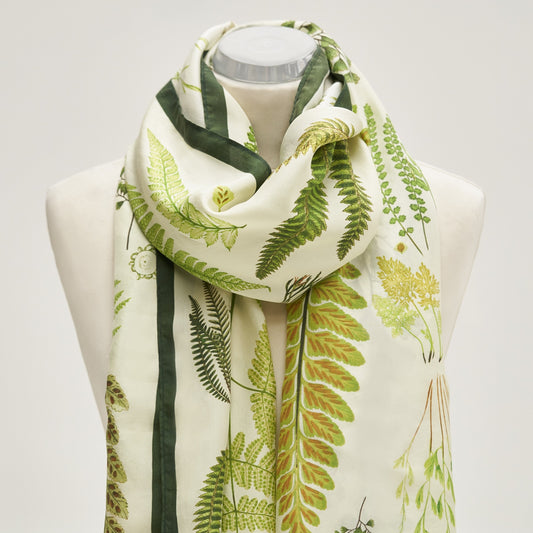 Silk Scarf - Fern design : Available to order