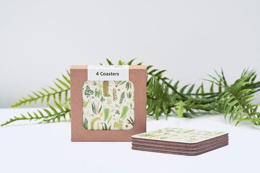 Coaster Set - Fern design : Available to Order