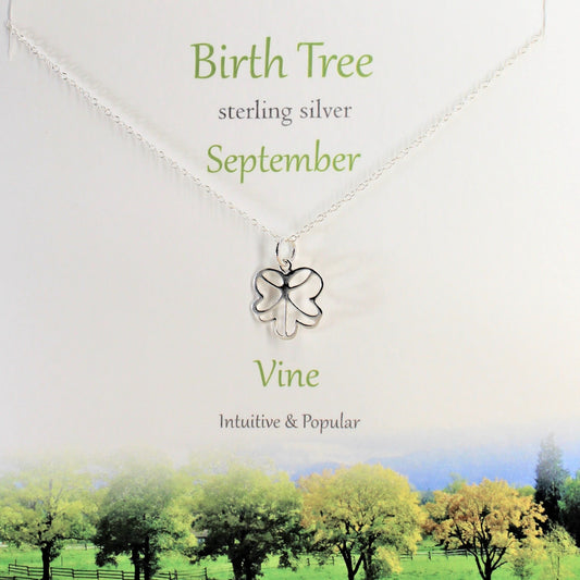 Birth Tree Pendant September - Vine
