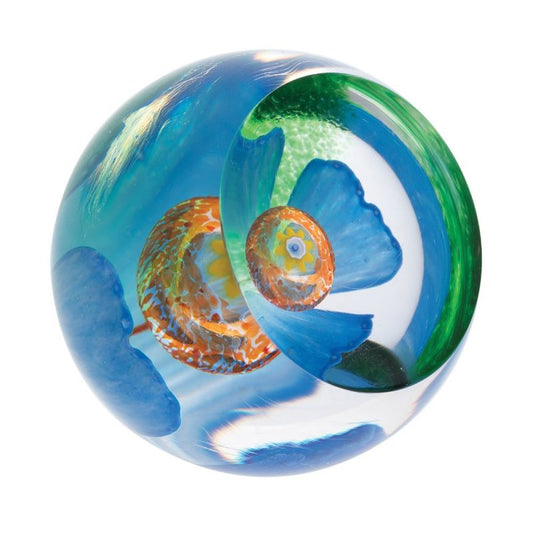 Caithness Glass Paperweight - Meconopsis