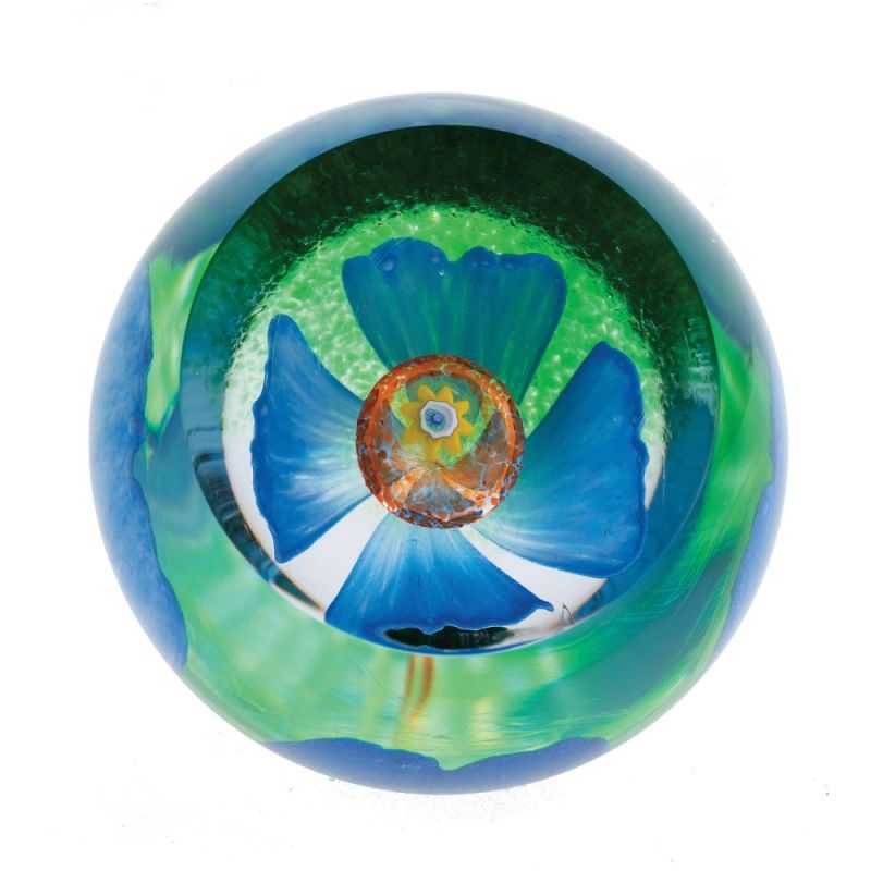 RBGE / Caithness Glass Paperweight - Meconopsis