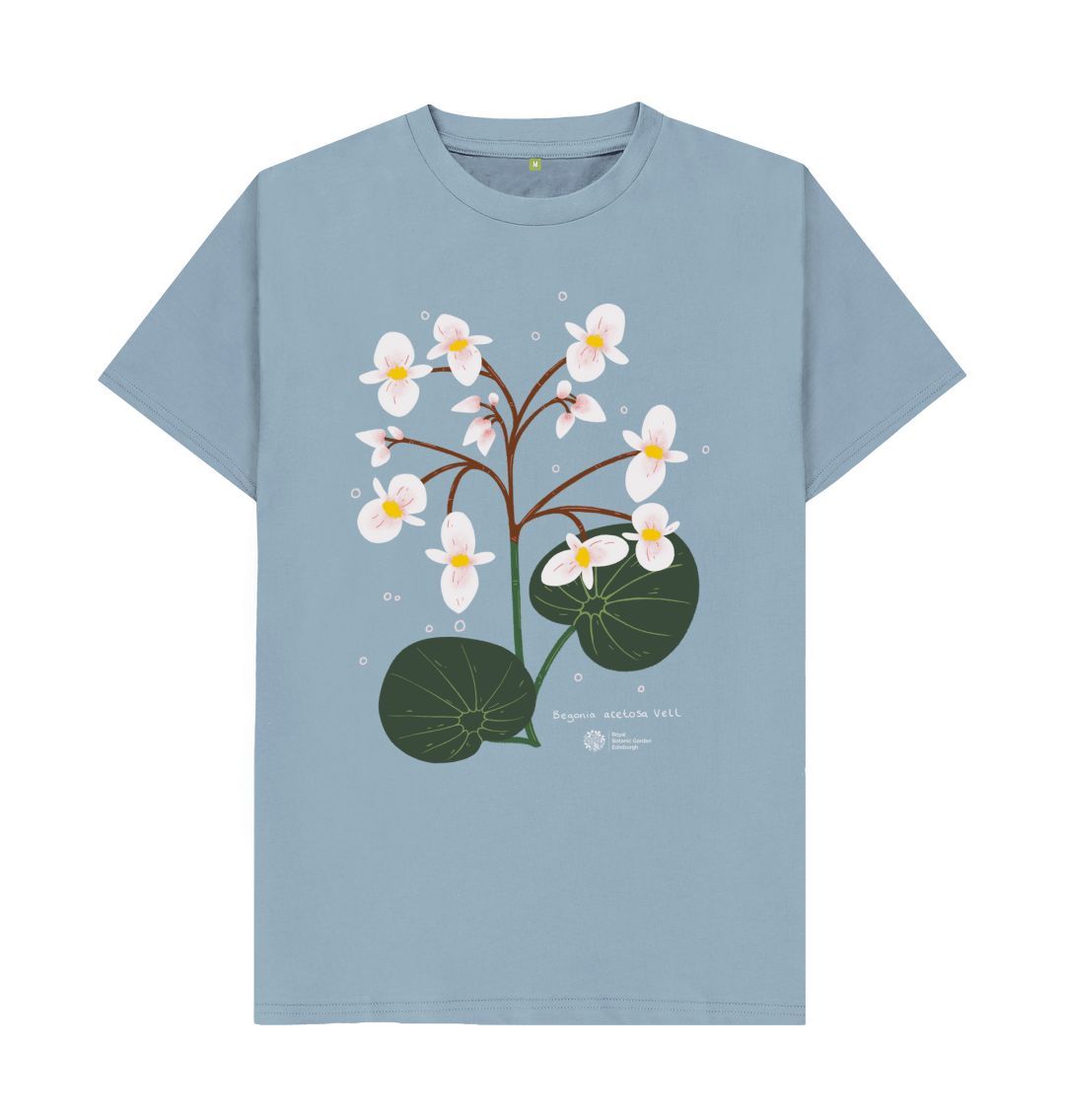 Stone Blue Begonia Acetosa Vell Unisex T-shirt